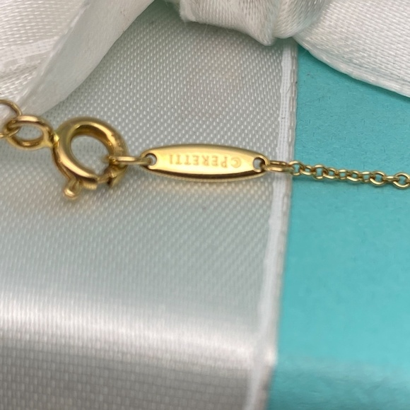 Tiffany & Co .14 ct Elsa Peretti Diamond by the Yard Necklace 18K 16” MSRP $1600 - Picture 7 of 10